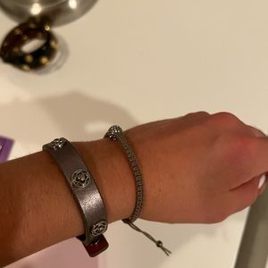 Leather stud bracelet